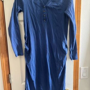Old Navy Maternity Blue Long Sleeve Dress